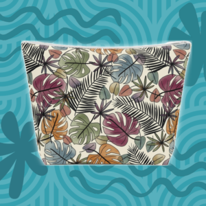 Jewel Monstera Make Up Bag