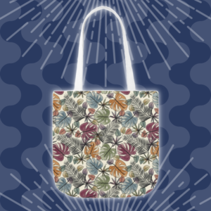 Monstera Jewel Canvas Tote