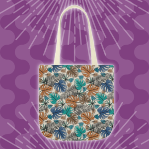 Monstera Shores Canvas Tote